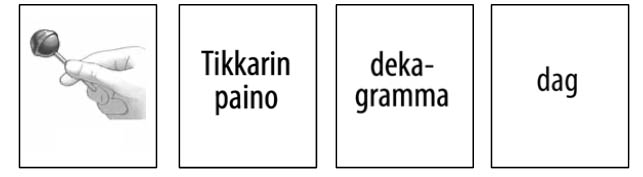 Esimerkki dekagramman tukipisteestä